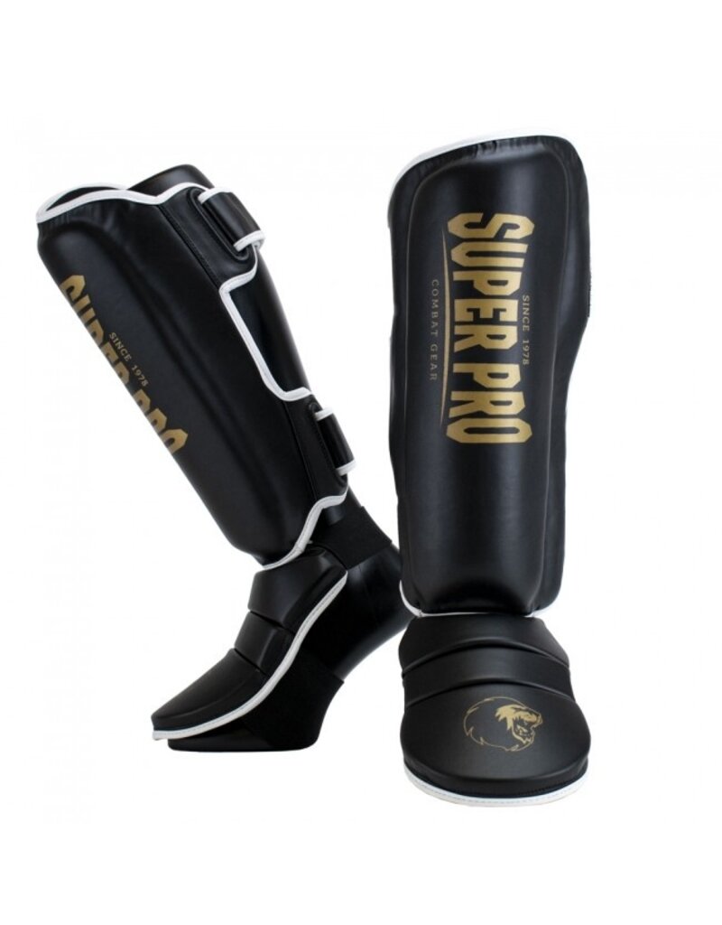 Super Pro Super Pro Combat Gear Shinguard Protector Black/Gold