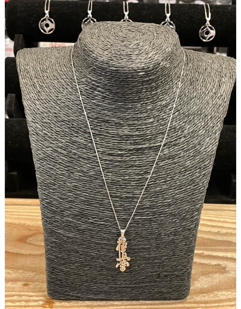 Handgemaakte Kyokushin Kanji Ketting – Zilver uit Italië