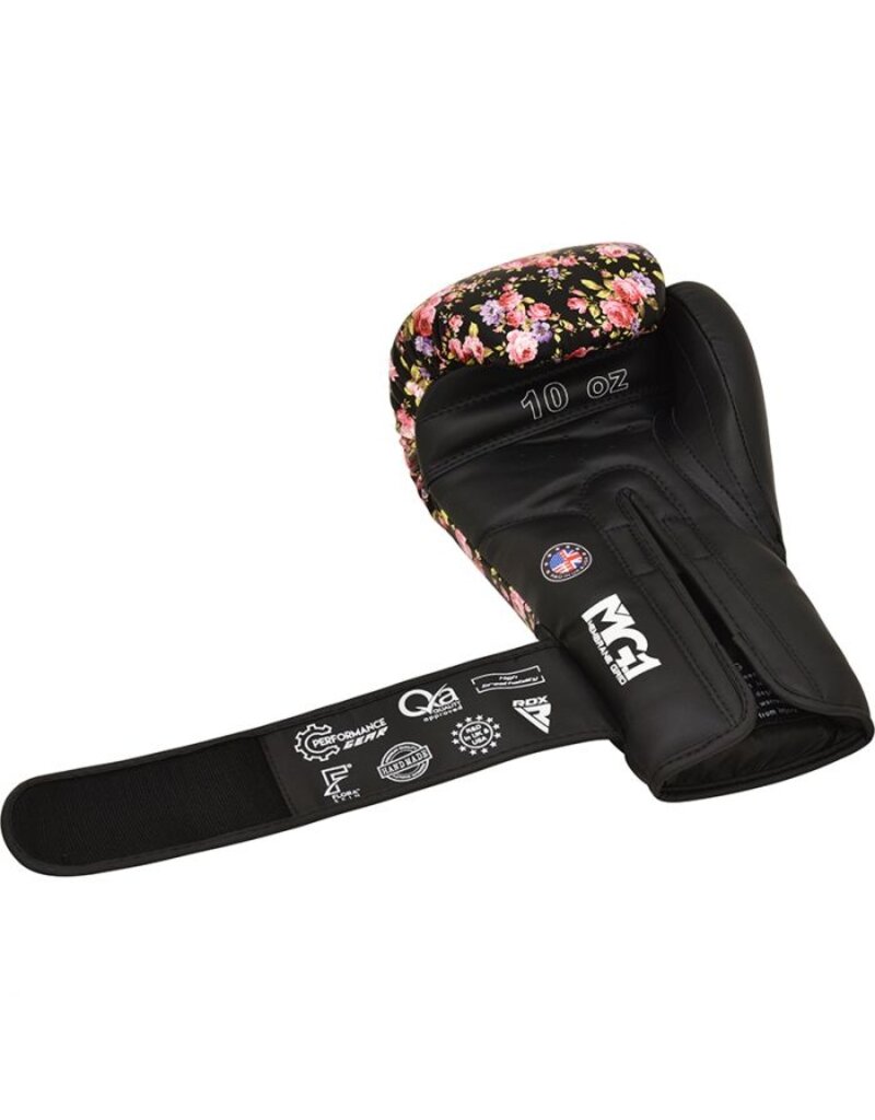 RDX SPORTS RDX Sports FL5 Floral Boxing Gloves - Black