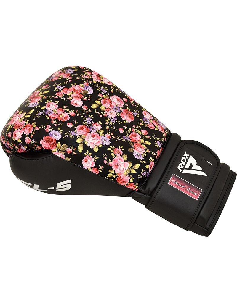 RDX SPORTS RDX Sports FL5 Floral Boxing Gloves - Black