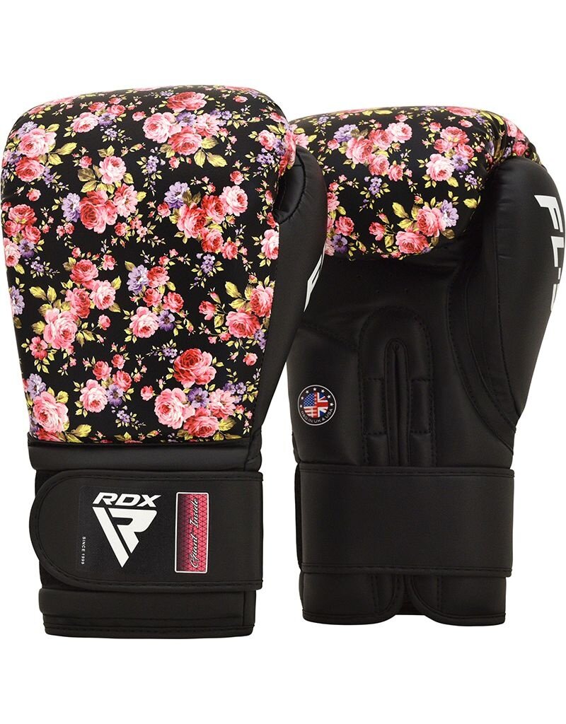 RDX SPORTS RDX Sports FL5 Floral Boxing Gloves - Black