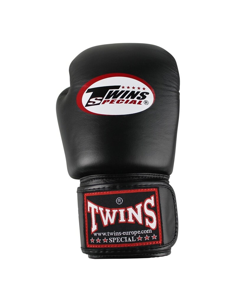 Bokshandschoenen BGVL-3 zwart– handgemaakte Muay Thai handschoenen van runderleer