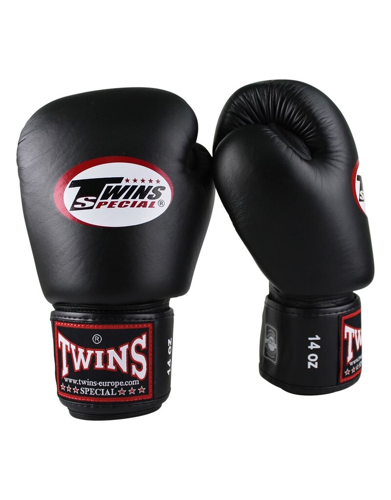 Bokshandschoenen BGVL-3 zwart– handgemaakte Muay Thai handschoenen van runderleer
