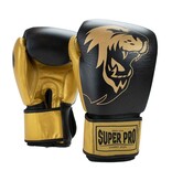 Super Pro Super Pro Combat Gear Undisputed Punching Bag Gloves Leather Black/Gold