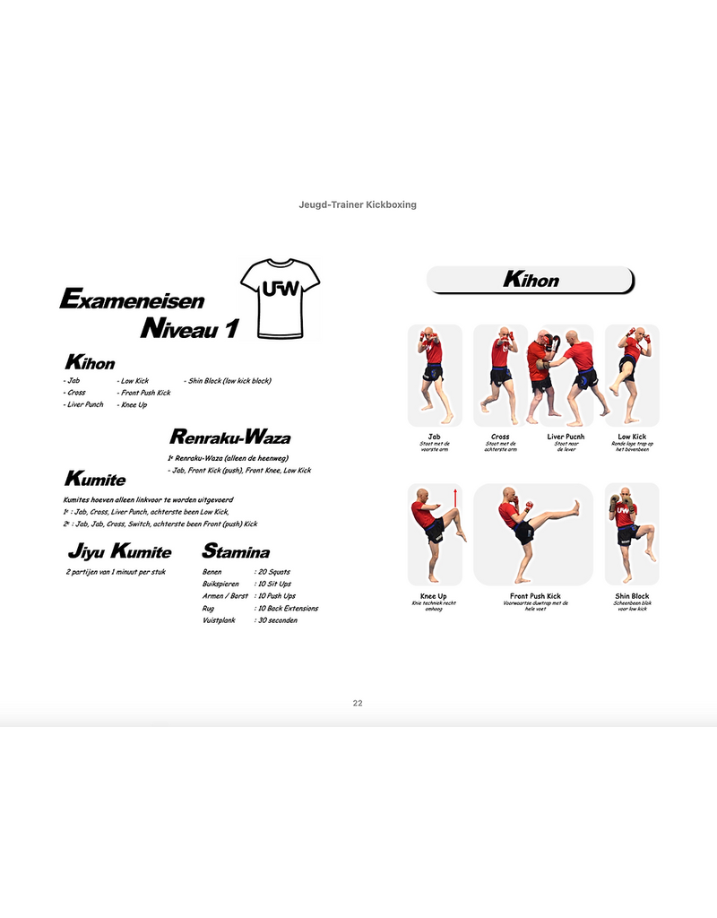 UFW Boek hardcover Jeugd-trainer kickboxing