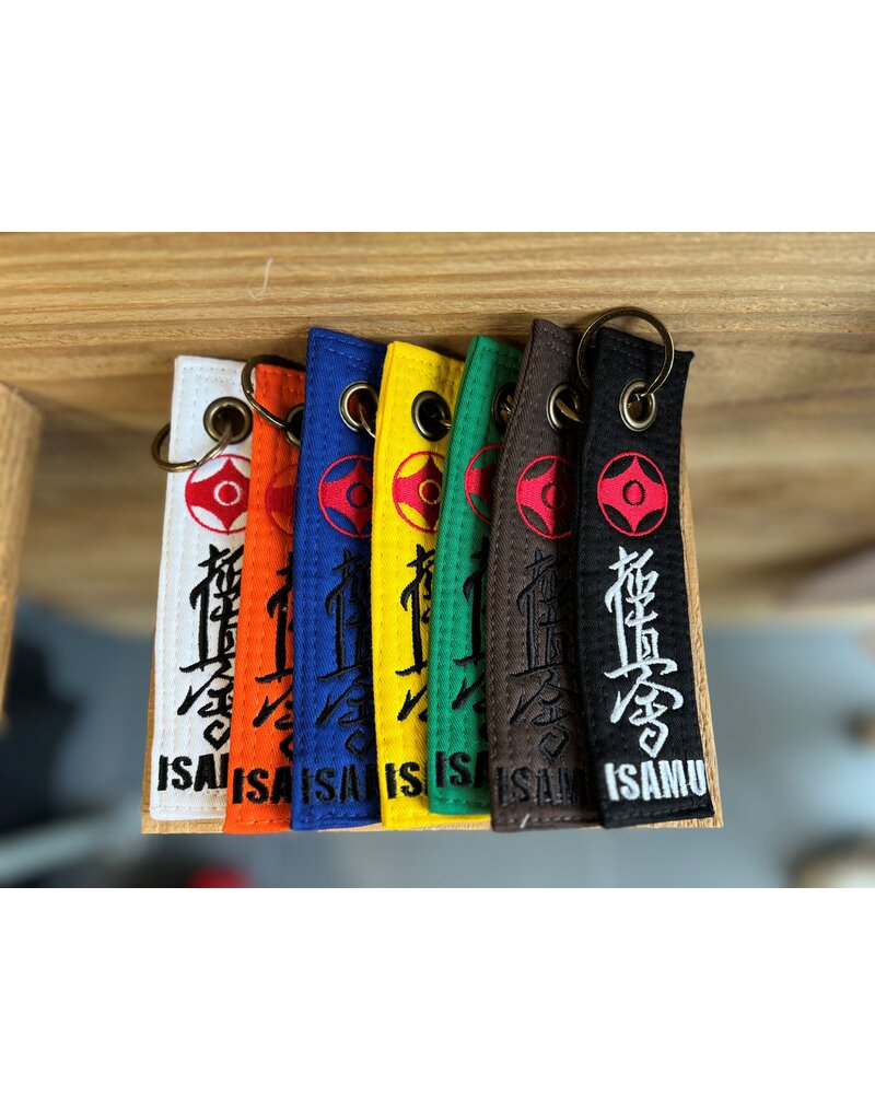 ISAMU Kyokushin Color Kyu Belt Keychain XL