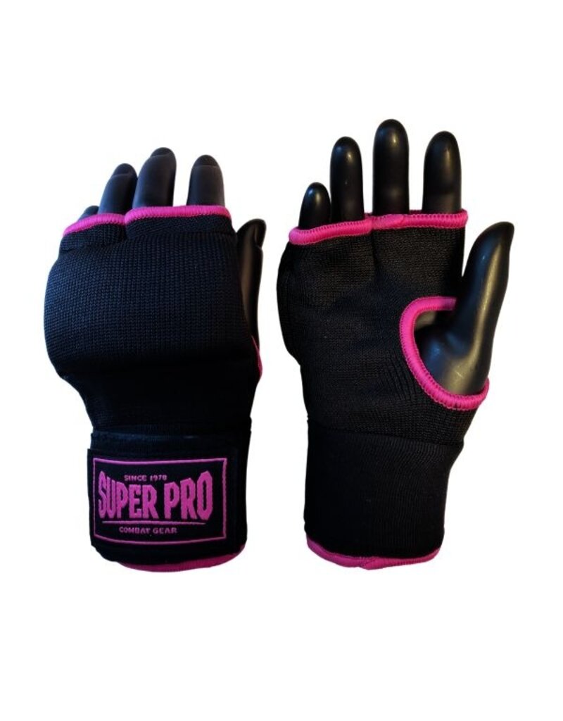 Super Pro Super Pro Binnenhandschoenen Met Bandage Zwart/Roze
