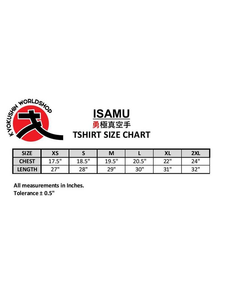 ISAMU Official T-Shirt for the IFK West European Championships WEC 2025