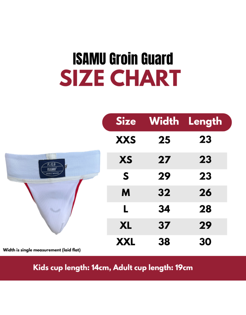 ISAMU Groin Protector - Optimal Protection for Karate and Martial Arts (XXS-XXL)