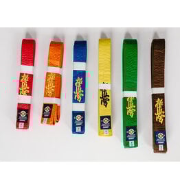 ISAMU Kyokushinkai gekleurde IKO  Kyu band met kanji