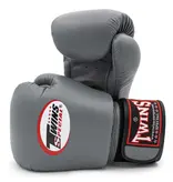 Twins Boxing Gloves BGVL-3 Grey – handcrafted Muay Thai gloves made from premium cowhide leather