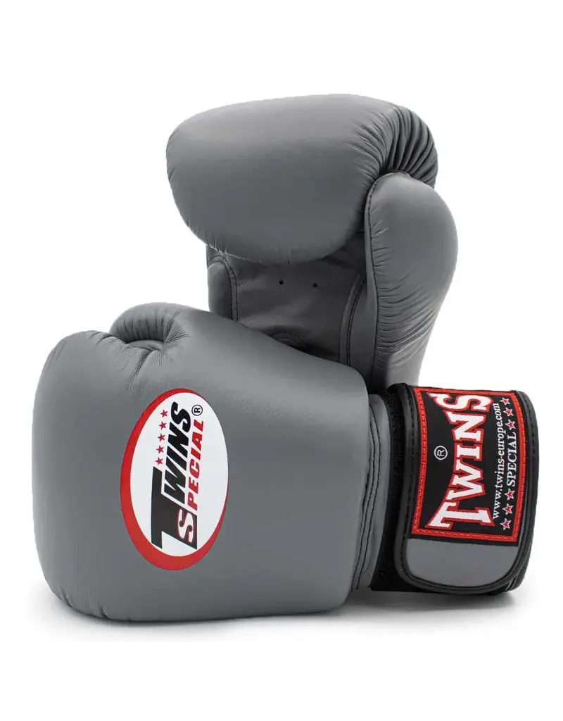 Twins Bokshandschoenen BGVL-3 Grijs – handgemaakte Muay Thai handschoenen van rundleer