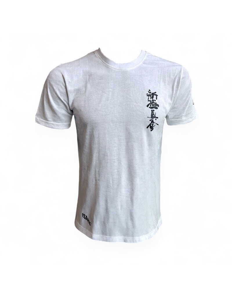 ISAMU Osu Shinkyokushin Kanji T-shirt Wit