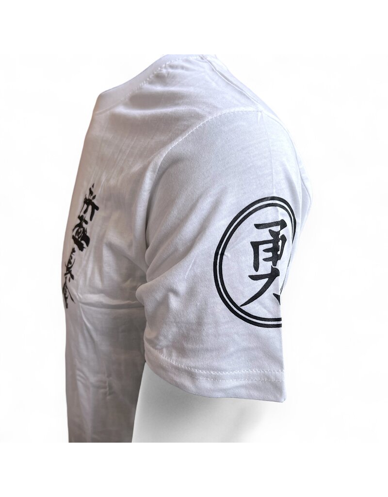 ISAMU Osu Shinkyokushin Kanji T-shirt White