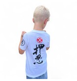 ISAMU Osu Kyokushin Kanji T-shirt Kids Wit – Lichtgewicht Karate T-shirt voor Kinderen