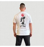ISAMU Osu Shinkyokushin Kanji T-shirt Wit