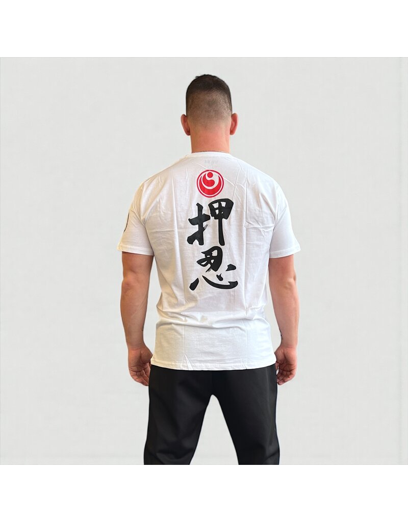 ISAMU Osu Shinkyokushin Kanji T-shirt White
