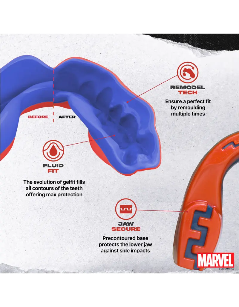 Safejawz Spider Man Mouthguard for Combat Sports