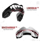 Safejawz Dracula Black/White Mouthguard for Braces