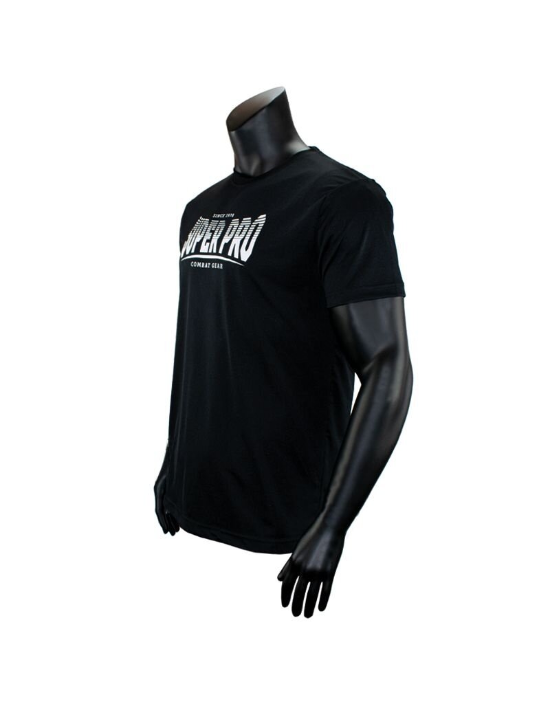 Super Pro Dryfit T-shirt Stripes, Zwart - Wit  – Licht, sneldrogend en ideaal voor intensieve training