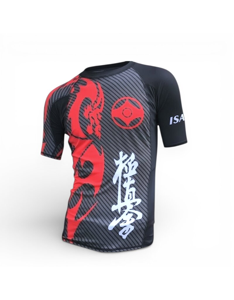 ISAMU Kyokushin "Attack" Fight Rashguard-Korte mouw