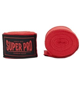 Super Pro Combat Gear Hand Wraps Red