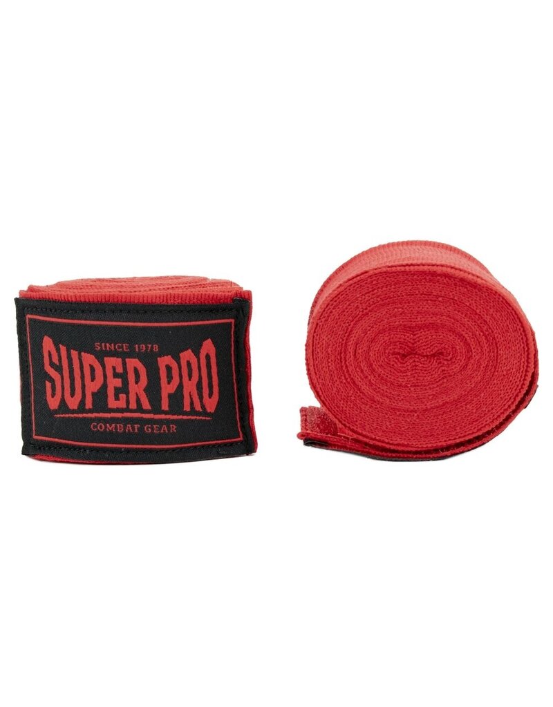 Super Pro Combat Gear Hand Wraps Red