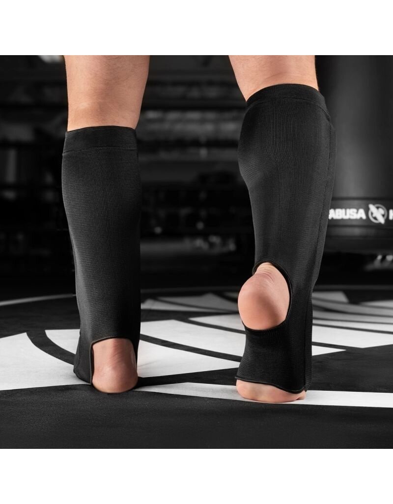 HAYABUSA Core Sleeved Shin Guards for MMA, Kickboxing and Muay Thai