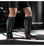 HAYABUSA Core Sleeved Shin Guards for MMA, Kickboxing and Muay Thai