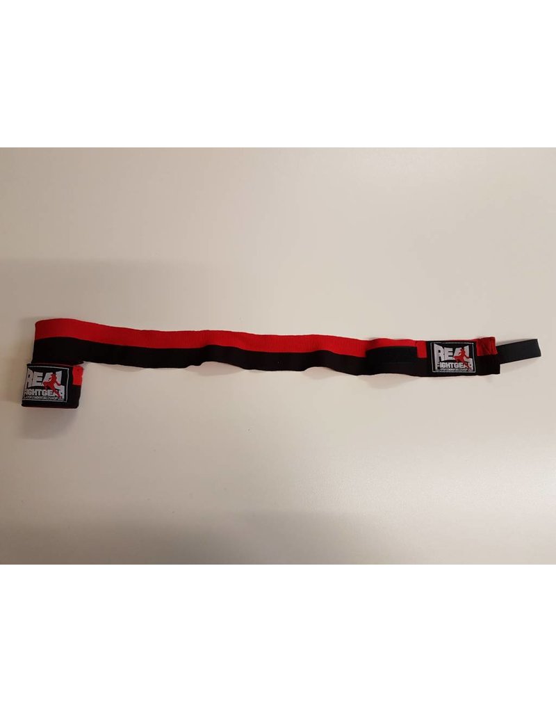 REALFIGHTGEAR Real Fightgear Hand wrapping - 455CM Black & Red