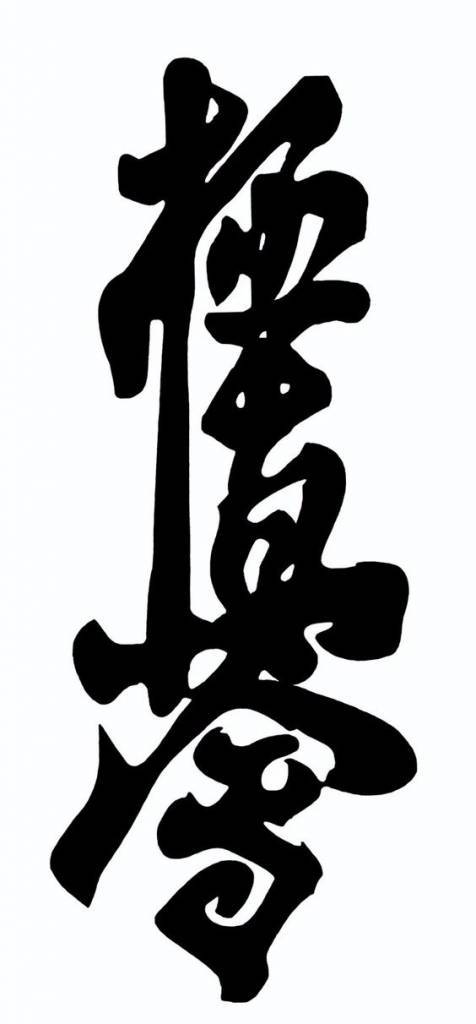 Kyokushin Kanji Embroidery - Navy blue | Budoworldshop