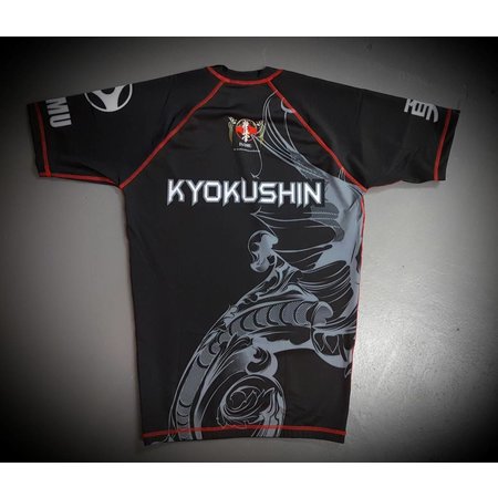 ISAMU  ISAMU KYOKUSHIN KARATE FIGHT RASHGUARD-RYUU BLACK/GREY