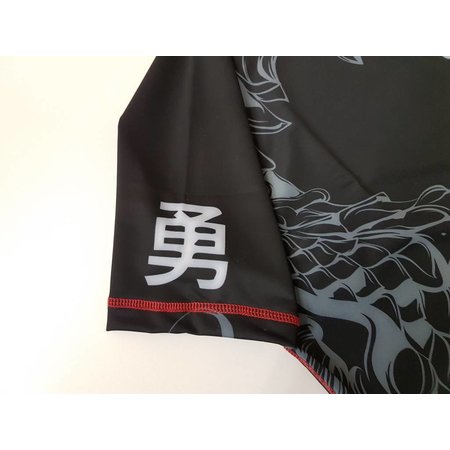 ISAMU  ISAMU KYOKUSHIN KARATE FIGHT RASHGUARD-RYUU BLACK/GREY