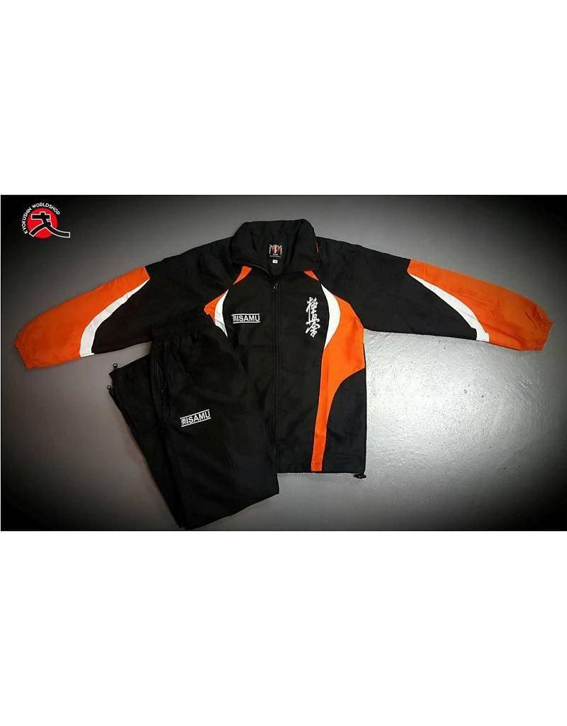 Black and cheap orange tracksuit