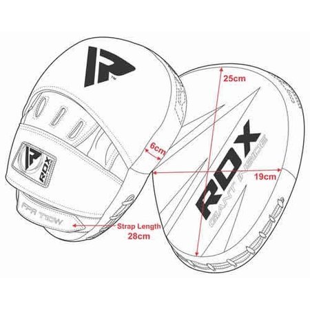 RDX SPORTS Stootkussen REX Curve T1 rood/zwart