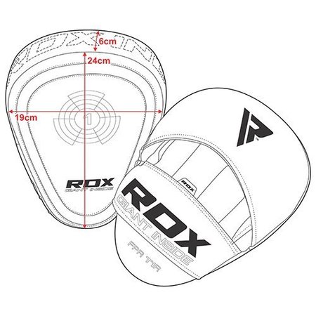 RDX SPORTS RDX T1 BOKS PADS - ROOD