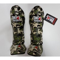 Real Fightgear Scheenbeschermers - Camo Groen