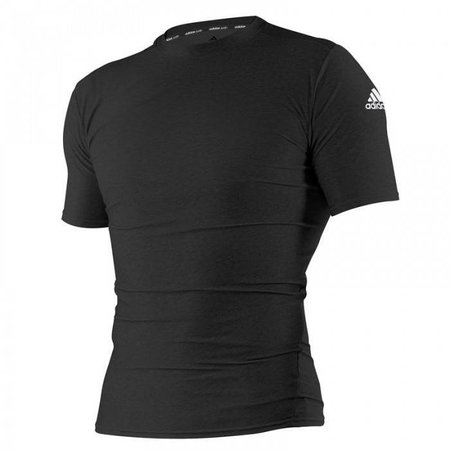 Adidas Rashguard Closefit Korte Mouw Zwart