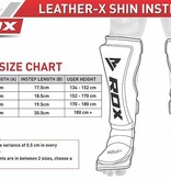 RDX SPORTS RDX Cow Hide Leather Shin Guards - Red