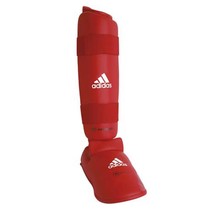 WKF Shin Protector With Removable Foot / Red