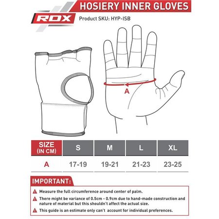 RDX SPORTS RDX 75CM GEL INNER GLOVES WITH WRIST STRAP