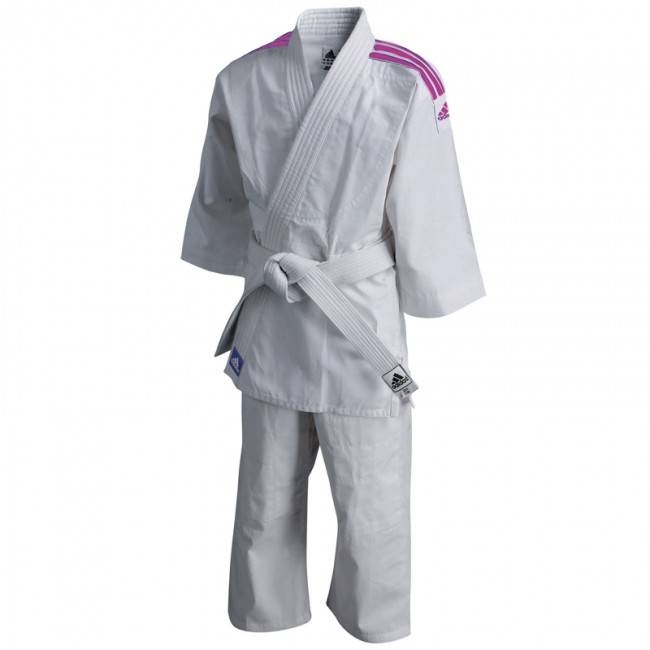 adidas judo gi kids j200e evolution white pink