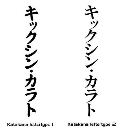 NAAM BORDUREN IN HET KATAKANA JAPANS