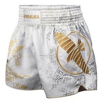 HAYABUSA KICKBOKS PANTS FALCON MUAY THAI SHORT - WHITE