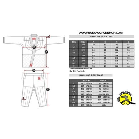 ISAMU ISAMU - Judo uniform (Gi) Gold Series (750gr/m2)