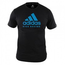 SALE!!-Adidas Kinder T-Shirt Kickboxing Community Zwart/Blauw