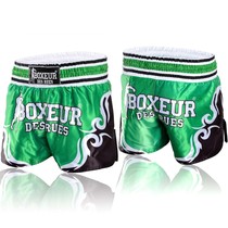 SALE!!-Boxeur des Rues Kick / Thai Shorts Green