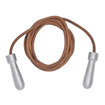 Tuf-Wear Alloy Handle Leather Skipping Rope - 9ft