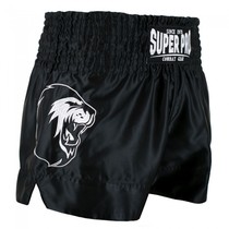 Super Pro Combat Gear Thai and Kickboxing Shorts Hero Black / White