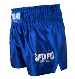 Super Pro Super Pro Combat Gear Thai and Kickboxing Shorts Hero Blue/White